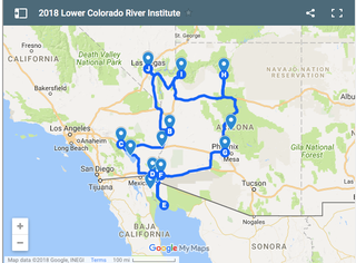 The course of the Colorado River followed for this report.